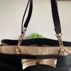 Kate Spade Black Leather tote handbag
